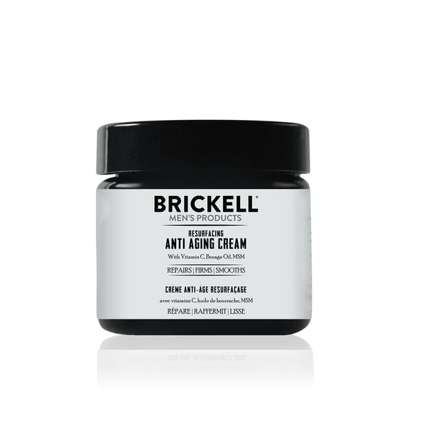 Brickell Men'S Products Resurfacing Anti-Aging Face Cream for Men, Natural and Organic Face Moisturizer, Vitamin C Cream for Wrinkles, 2 Ounce, Unscented