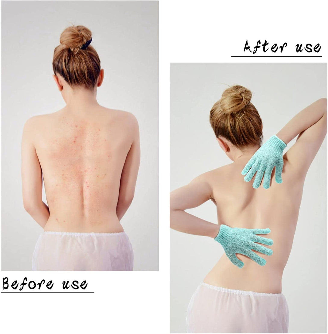 BTYMS 24 Pcs Shower Exfoliating Gloves Hand Exfoliating Glove Body Scrubber Loofah Washing Gloves for Shower, Spa, Massage and Body Scrubs, Dead Skin Cell Remover