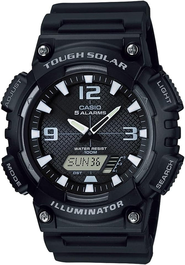 Casio AQS800W Series | Analog Digital Watch | 100M WR | Solar Powered | 1/100 SEC Stop Watch | 6-Language Day of the Week Indicator | Countdown Timer | LED Light | Multi Alarm