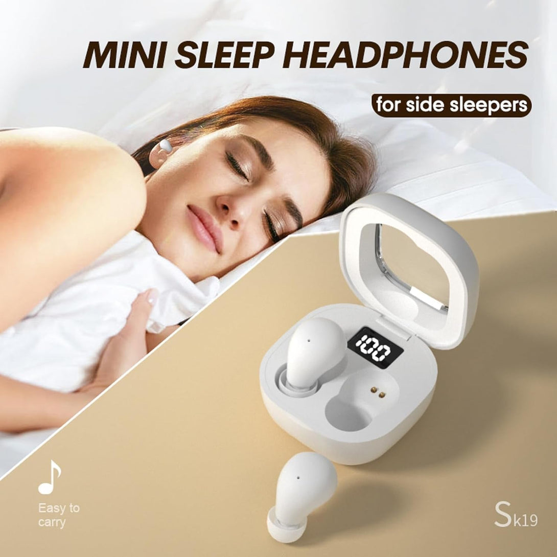 Smallest Invisible Mini Earbuds Wireless Bluetooth, Low Profile Micro Tiny Discreet Hidden Earbuds for Work, Small Headphones, Invisible Sleep Wireless Earphone IPX5 Waterproof for Small Ear Canals