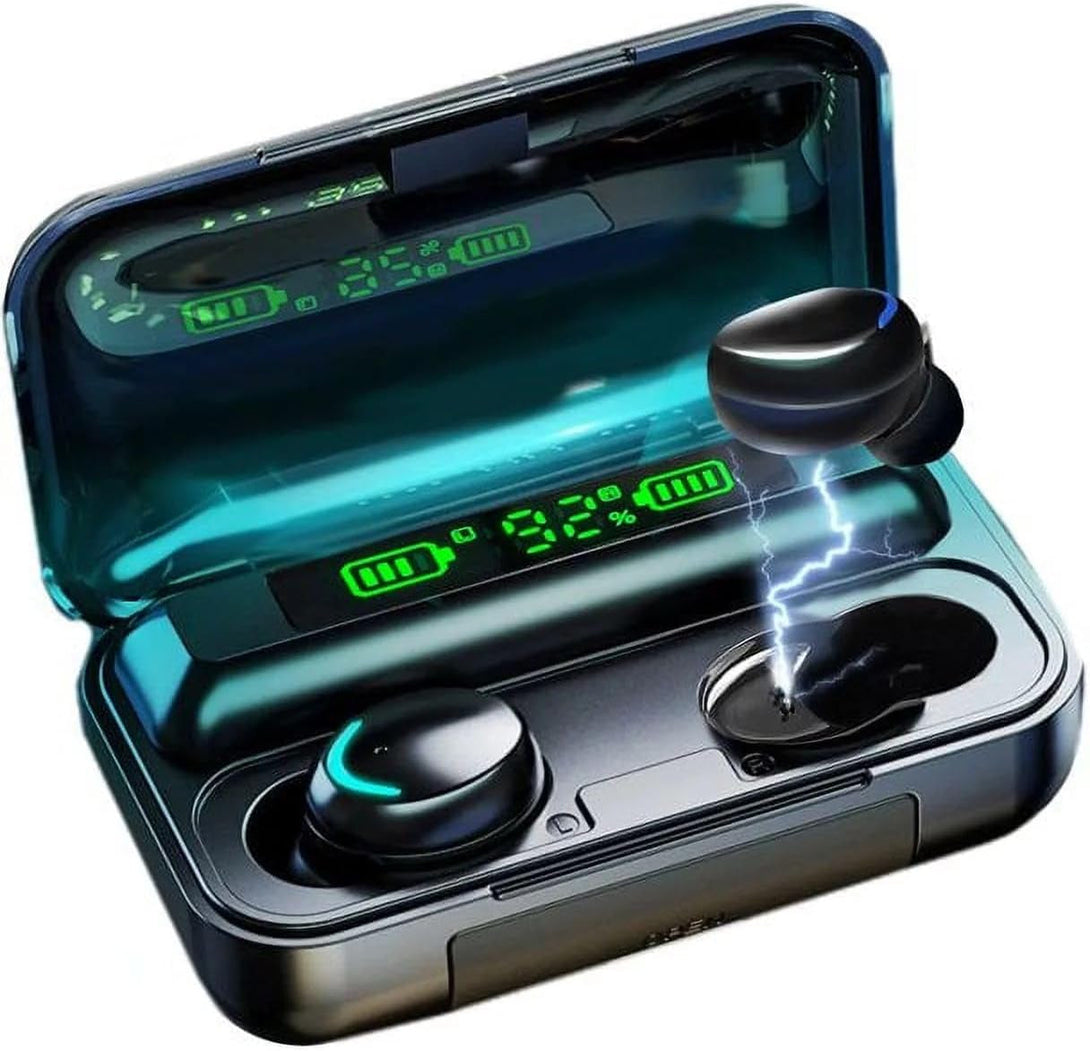 Wireless Earbuds with Large Charging Case,Ipx7 Waterproof, Hi-Fi Stereo Sound