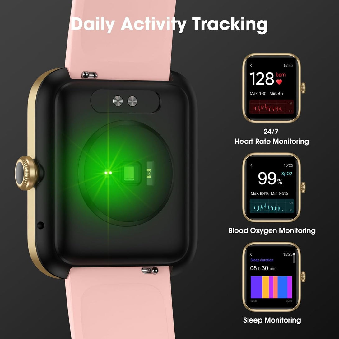 EURANS Smart Watch 45Mm, Fitness Watch with Heart Rate/Sleep Monitor Steps Calories Counter, IP68 Waterproof Activity Tracker Compatible with Android Ios