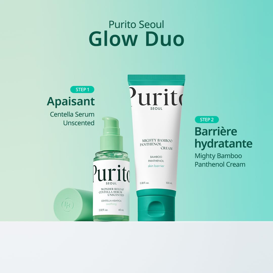 PURITO Mighty Bamboo Panthenol Cream, Glow Cream, Skin Barrier Repair, for All Skin Types, Daily Face Moisturizer, Glass Skin, Vegan, Korean Skin Care 3.38Fl.Oz / 100Ml