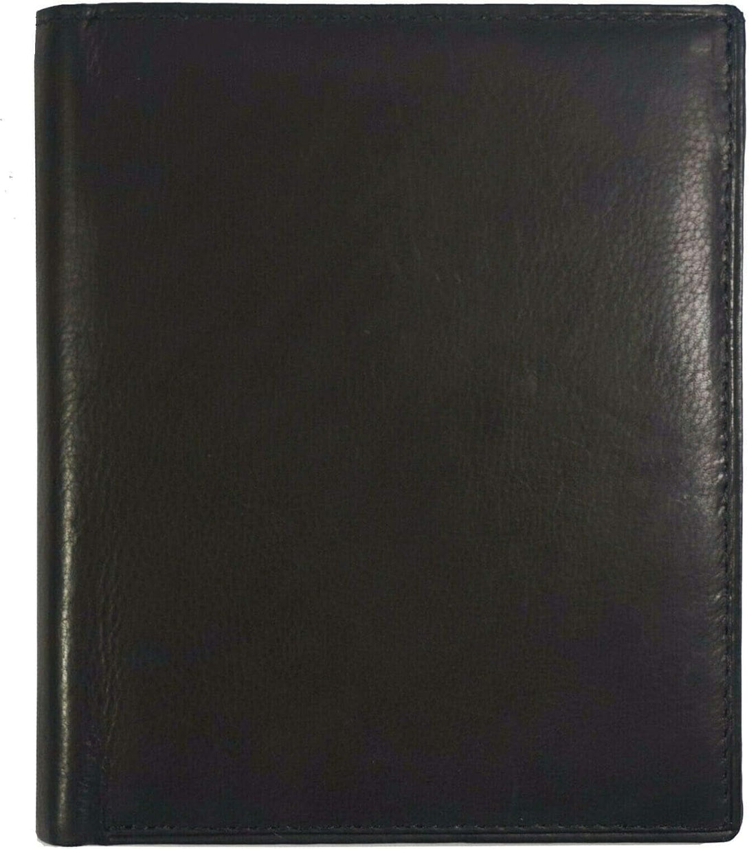 RFID Men'S Genuine Leather European Bifold Wallet Slim Hipster 2 Windows Bk