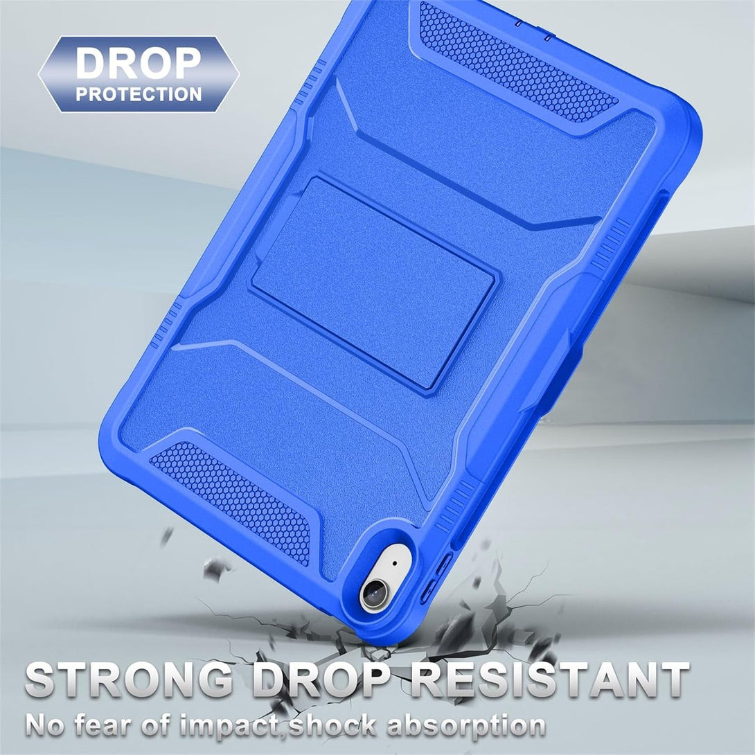 Soke Case for Ipad (A16) 11Th Generation 11-Inch 2025, Ipad 10Th Generation 10.9-Inch 2022, with Built-In Screen Protector and Kickstand, Rugged Full Body Protective Cover - Abyss Blue