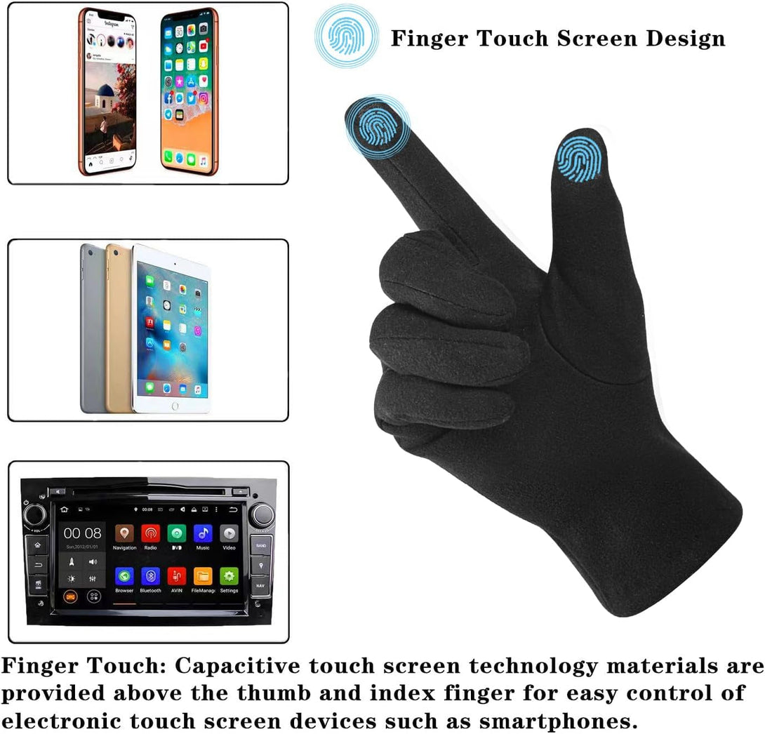 Winter Womens Cashmere Gloves with Finger Touchscreen Texting Wool Lined Outdoors Windproof Warm Gloves
