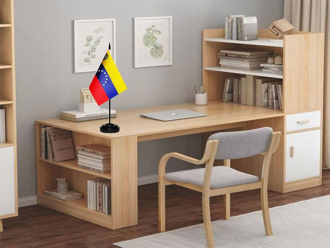 12 Pack Venezuela Desk Flags Set Venezuelan Small Mini Table Office Miniature Desktop Flag Home Office Decoration
