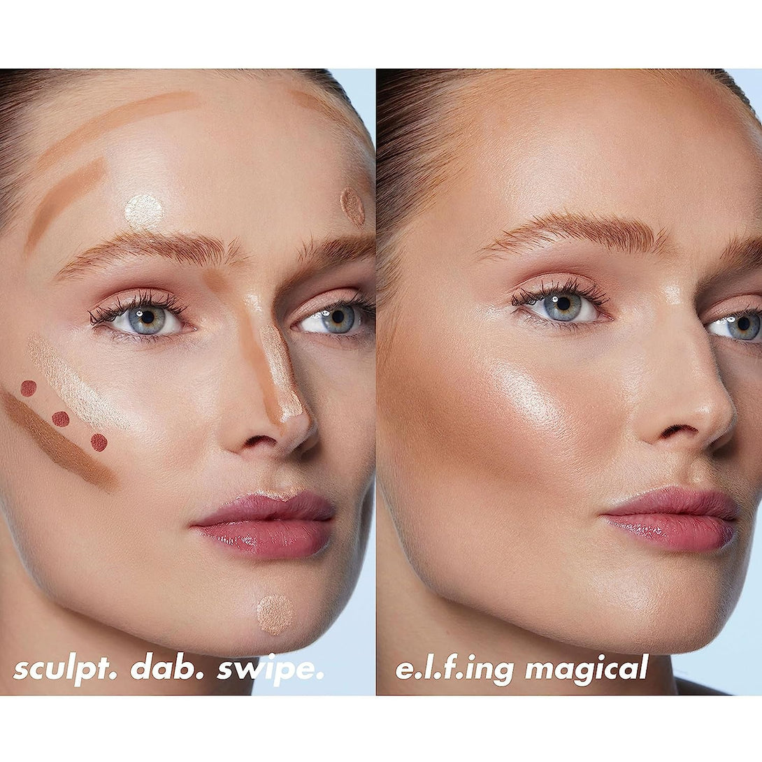 E.L.F. Halo Glow Contour Beauty Wand, Liquid Contour Wand for a Naturally Sculpted Look, Buildable Formula, Vegan & Cruelty-Free, Fair/Light