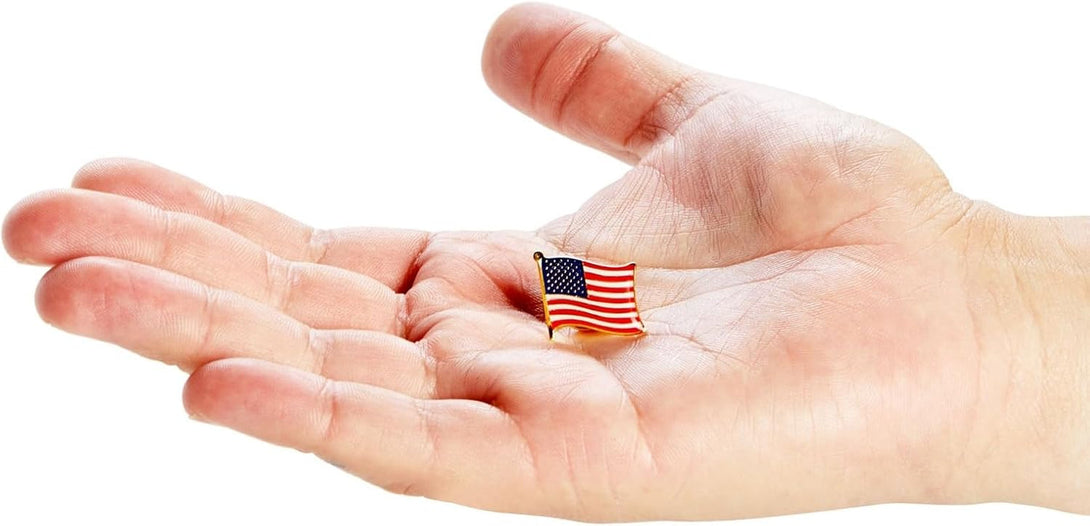Juvale 24 Pack USA American Flag Lapel Pins, Patriotic US Flag Pins for July 4Th, National Day, Celebrations & Decorations (0.7 X 0.38 X 0.6 Inches)