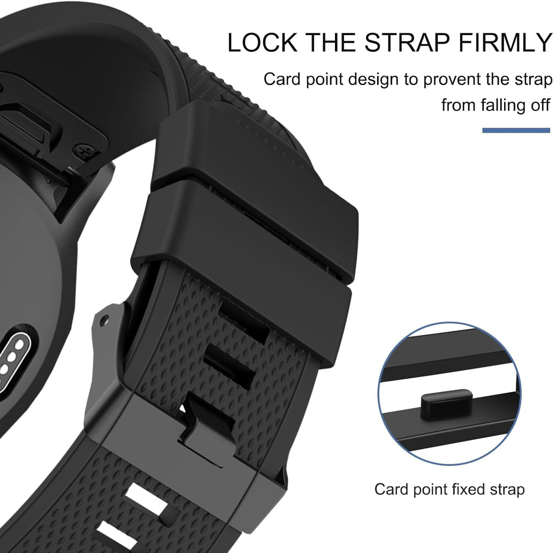 Band Keepers for Garmin Venu 3 Venu 2/Vivoactive 4/Forerunner 965 955 945 935 265 255/Instinct/Instinct 2/Fenix 7 6 5 Watch Bands, Silicone Replacement Watch Band Loop/Holder/Retainer/Fastener Rings