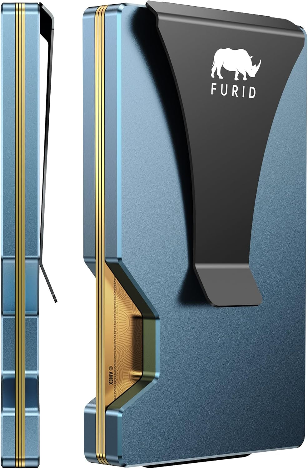 Minimalist Card Wallet for Men Slim: Rfid Metal Wallet with Money Clip Credit Card Holder - Gift for Man Husband at Anniversay Brithday