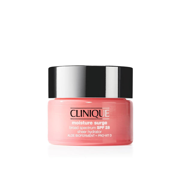 Clinique Moisture Surge Broad Spectrum SPF 28 Sheer Hydrator Face Moisturizer with Hyaluronic Acid, Aloe Bioferment + Provitamin D | Hydrating + Protecting