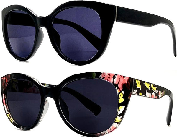 Bifocal Sunglasses Reading Glasses Women Designer Fashion Sun Readers (2-Pair)