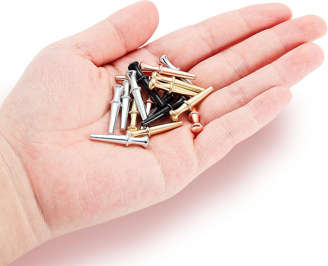 48 Pcs Metal Cribbage Pegs Cribbage Board Pegs Metal Nails Fit 1/8 Holes Toy Game Accessories with Drawstring Storage Pouch for Cribbage Traditional Board Game, 4 Colors