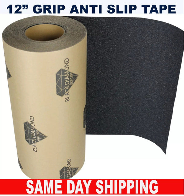 12" x 10' BLACK DIAMOND Roll NonSkid Tape Anti Slip Tape Grip ULTRA Grit