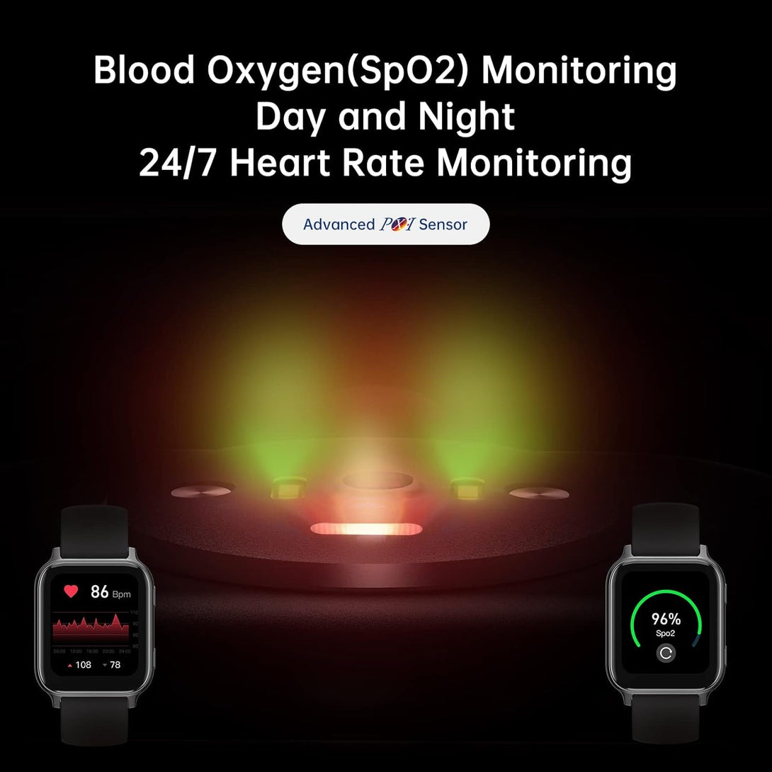UMIDIGI Smart Watch Uwatch 5S for Men Women, Spo2 Oxygen Saturation Detection, Health and Fitness Tracker, 1.7" Touch Screen, 5ATM Waterproof, Heart Rate Monitor, Sleeping Tracking for Android Ios