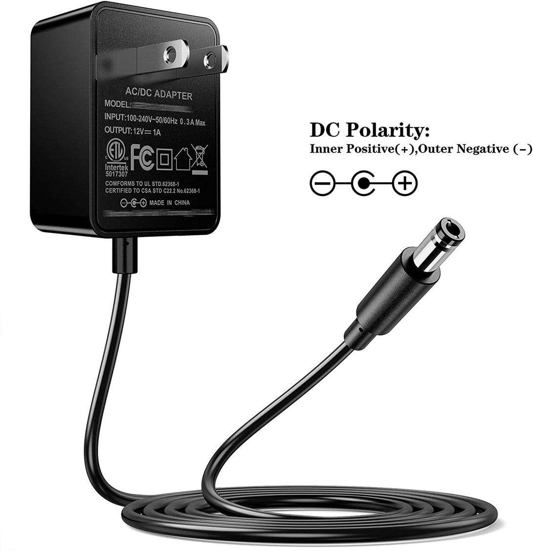 Soulbay 12V 1A AC Adapter Charger Replacement W/8 Tips, Regulated Power Supply Cord for LED Strip Light, CCTV Camera, BT Speaker, GPS, Webcam, Router, DC12V Transformer with ETL Certificate