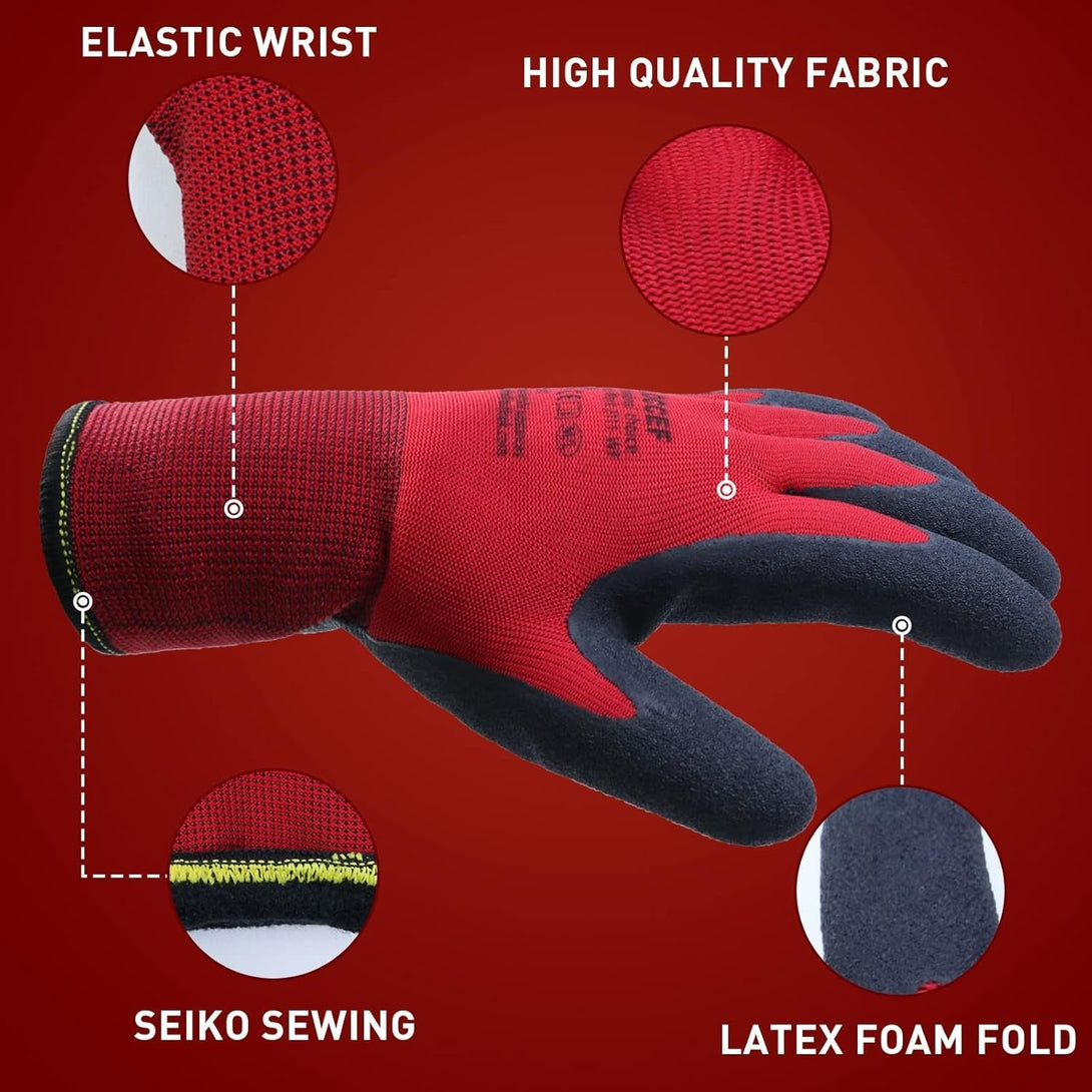 2 Pairs Winter Work Gloves for Men and Women, Freezer Gloves for Work below Zero, Thermal Insulated, Super Grip