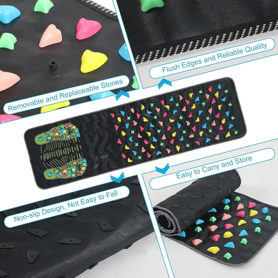 AQQHSAIN Foot Massage Mat Foot Acupressure Mat Acupressure Foot Pad for Relax Body Reflexology Walk Stone Foot Massage Mat for Long Sitting Elderly Students and Office Workers