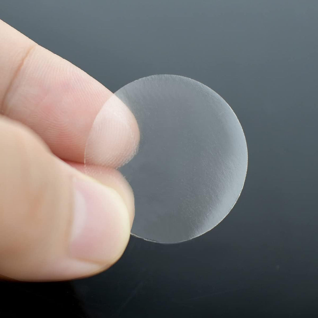 1000 Pcs per Roll Clear Package Seals Stickers Envelope Seals for Mailing round Circle Wafer Seal Labels Transparent Envelope Tab Sealer and Retail Package Self Adhesive Seal Label Sticker (1 Inch)