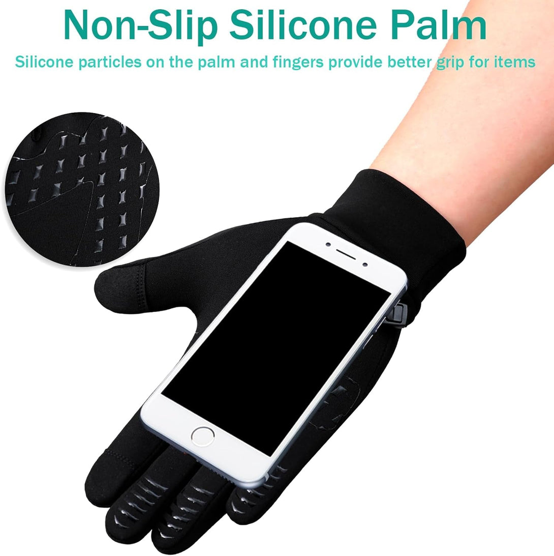 Running Gloves for Men Women Winter Gloves Touch Screen Lightweight Thin Thermal Gloves Liners for Cycling Driving