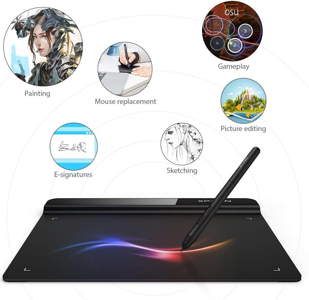 Drawing Tablet Xppen Starg640 Digital Graphic Tablet 6X4 Inch Art Tablet with Battery-Free Stylus Pen Tablet for Mac, Windows and Chromebook (Drawing/E-Learning/Remote-Working)