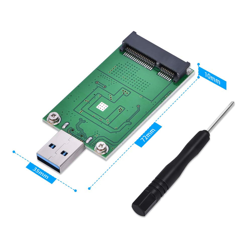 ELUTENG Msata to USB 3.0 Adapter - Mini SATA Converter as Portable Flash Drive External Hard Drive (No Cable Needed)