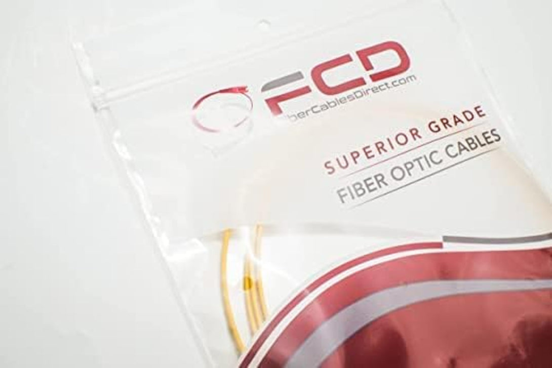FCD - 2M OS2 LC LC Fiber Optic Electronic Cable | Duplex 9/125 LC to LC Singlemode Jumper 2 Meter (6.56Ft) | 1G 10G Sfp 10Gbase Dx Yellow Zip-Cord PVC Ofnr - Personal Computer, Server