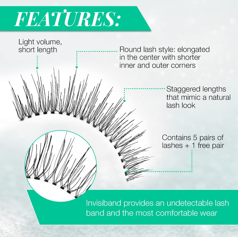 Ardell False Eyelashes, Natural 110, 5 Pair + Bonus Pair Multipack for Eye-Lifting Effect