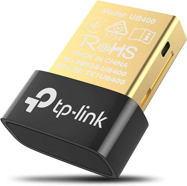 Tp-Link USB Bluetooth Adapter for PC, Bluetooth 4.0 Dongle Receiver, Plug & Play, Nano Size, EDR & A2DP Technology, Supports Windows 11/10/8.1/8/7/XP for Desktop, Laptop, PS4/ Xbox Controllers (UB400)