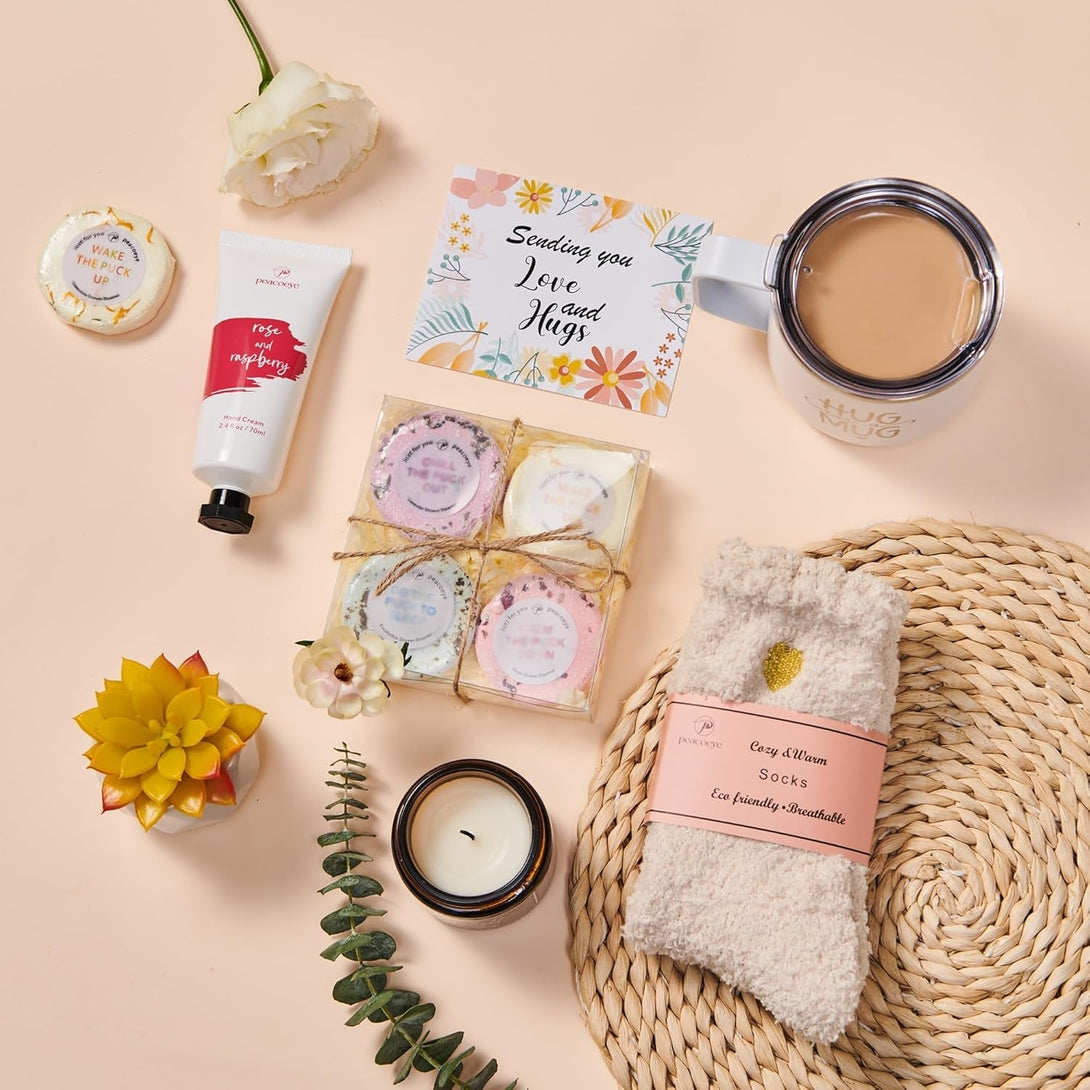 Care Package for Women Spa Gifts Baskets Valentines Day Gifts for Women Self Care Best Friends Mom Grandma Wife Feel Better Gifts Thinking of You Stress Relief Get Well Soon Gift Women Holiday Gift