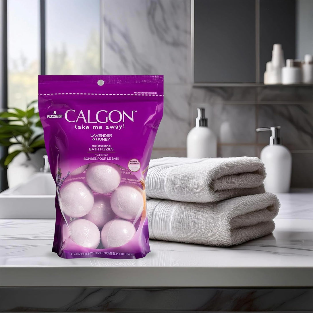 Calgon Bath Fizzies, Lavender & Honey, 8 Pcs