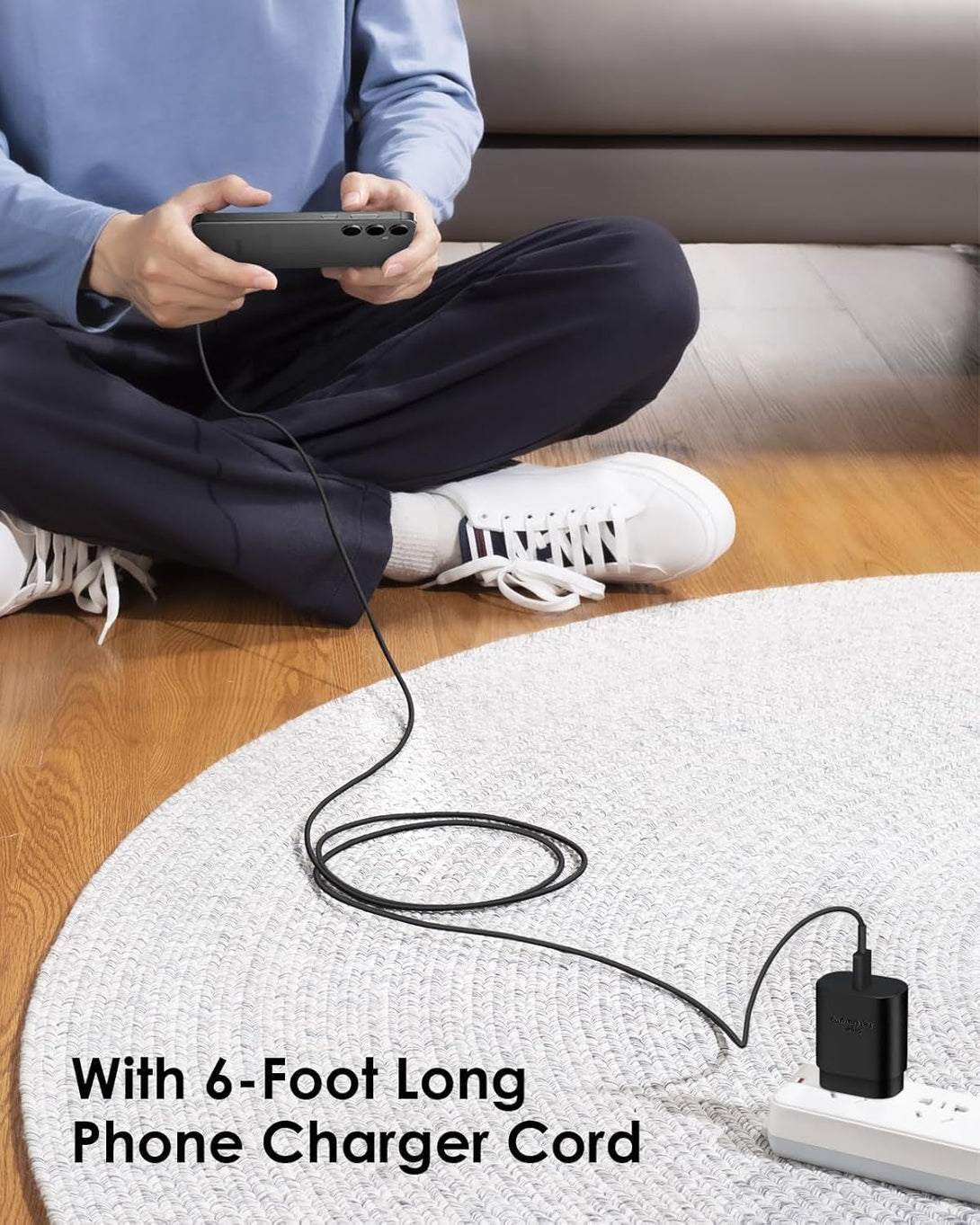 2 Pack USB C Charger, 25W Type C Fast Charging with USB-C Charger Cable 6FT Android Phone Charge for Galaxy S24 Ultra/S23+/S22/S21/S20/Phone 16 15 Pro Max 16 15 Plus