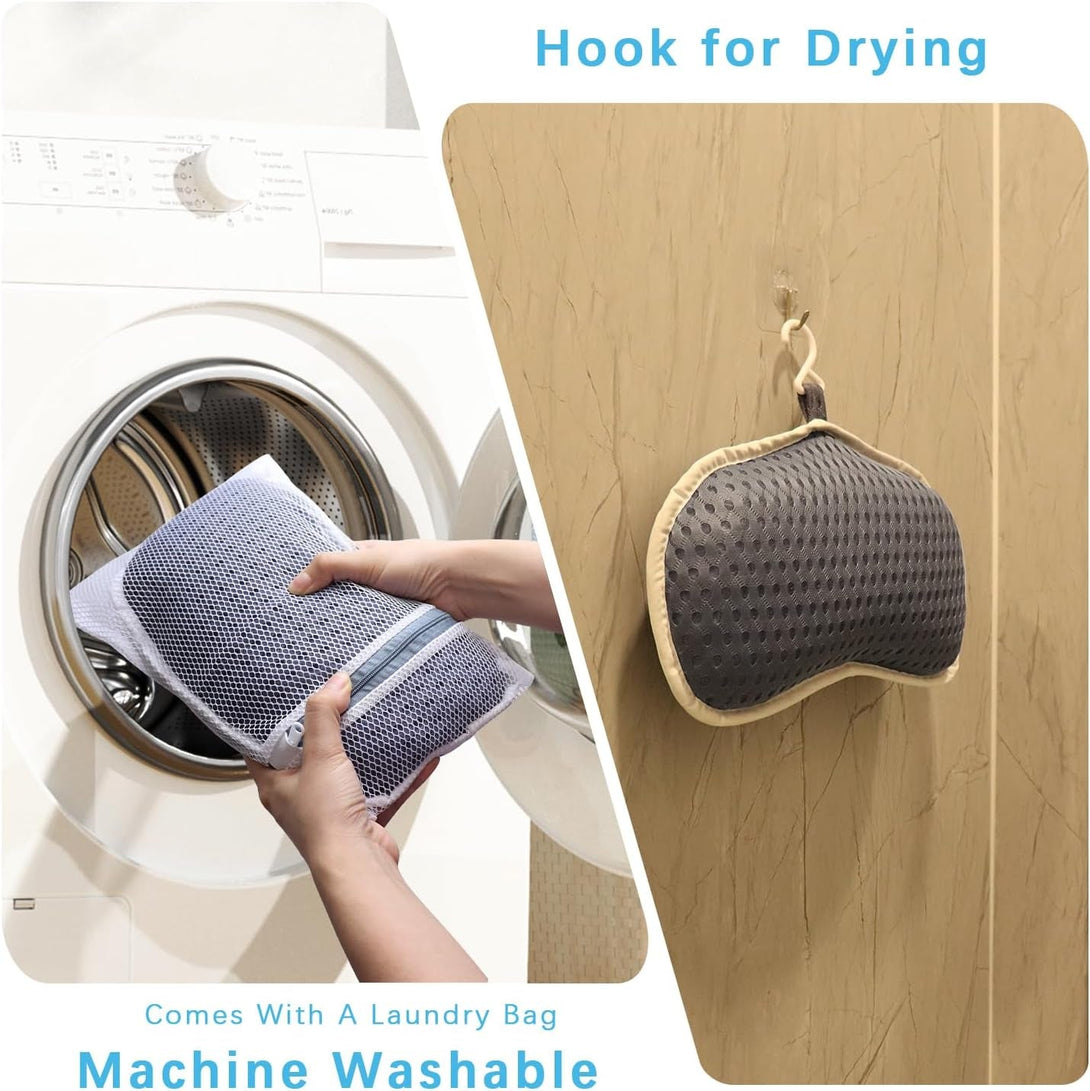 Bath Pillow for Tub-Tub Pillow for Bathtub Support Neck, Slip Resistant Waterproof Bath Pillows for Tub Neck and Back Support with 3 Strong Suction Cups,Dark Blue