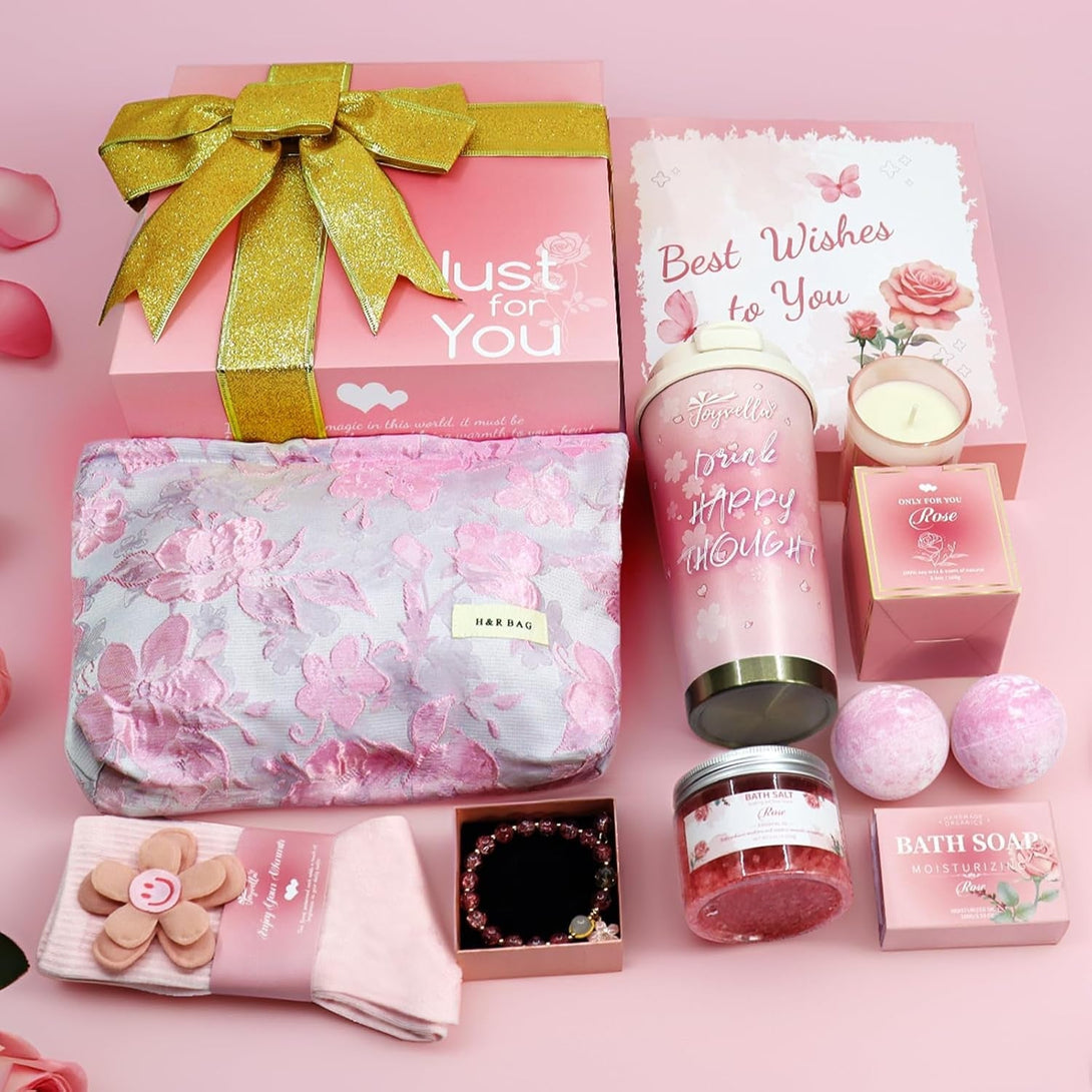 Mother'S Day for Mom, Gift Baskets for Women, Birthday Gift for Women Her Friend Sister Wife Coworker Graduate Teacher, Bath Sets for Woman Gift, Valentines Day Gifts for Her