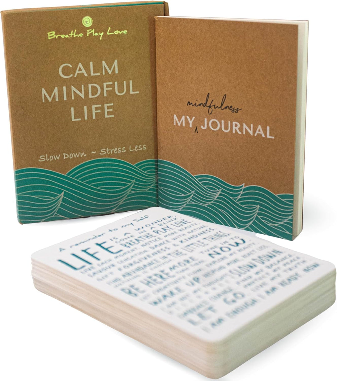 33 Inspirational Mindfulness Meditation Cards with Pocket Journal—Self-Care & Mental Health Cards for Men, Women