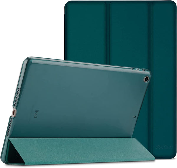 Procase Smart Case for Ipad 9.7 Inch Ipad 6Th/5Th Generation Case 2018 2017(Model: A1893 A1954 A1822 A1823), Ultra Slim Lightweight Stand Case with Translucent Frosted Back Smart Cover -Emerald