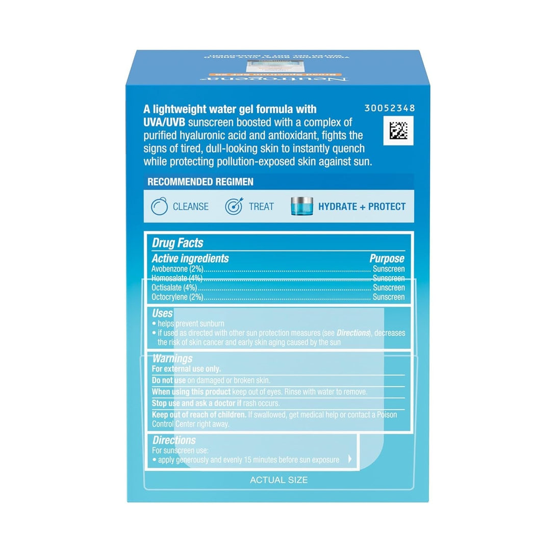 Neutrogena Hydro Boost Face Moisturizer with SPF 25, Hydrating Facial Sunscreen, Oil-Free and Non-Comedogenic Water Gel Face Lotion 1.7 Oz