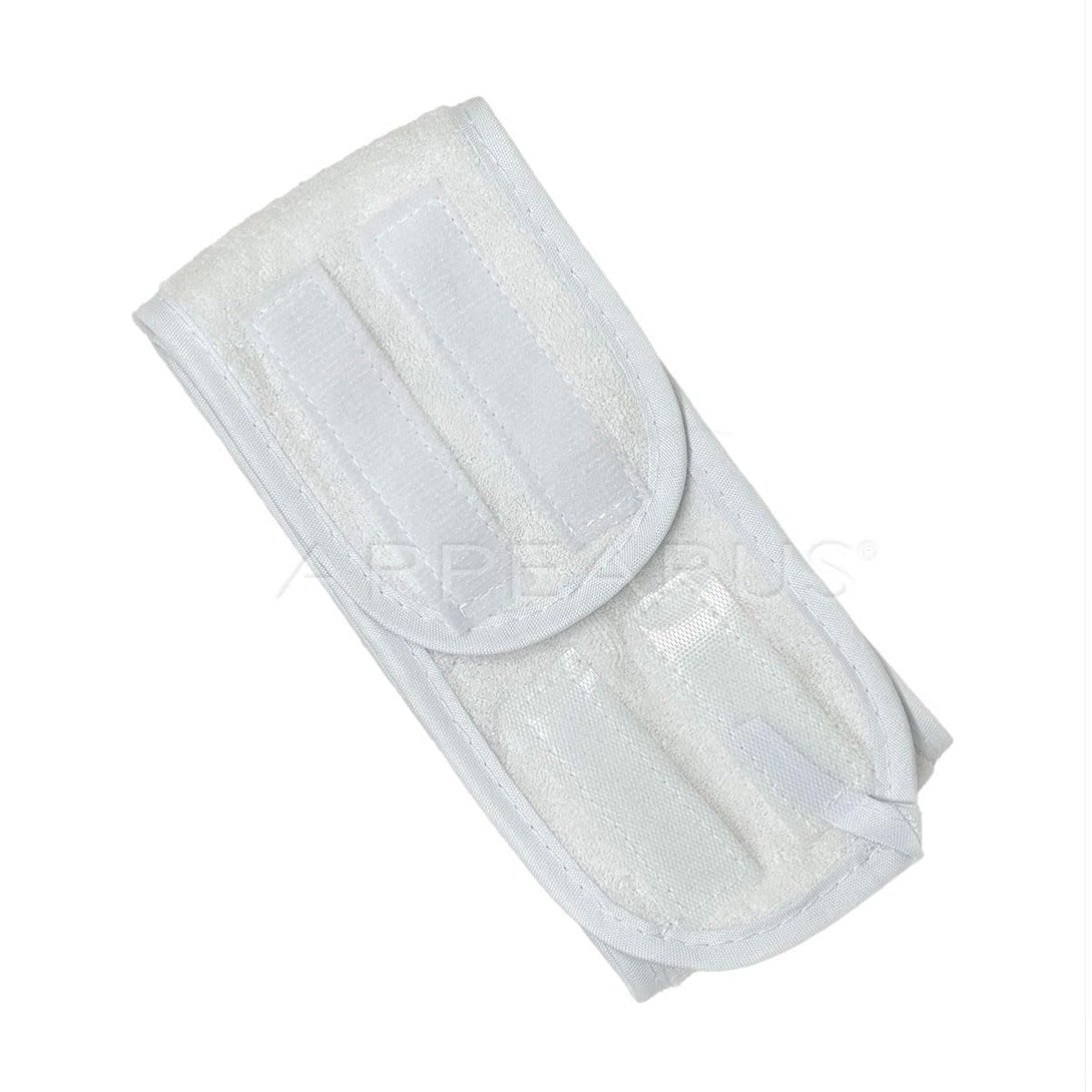 APPEARUS Spa Facial Headband Head Wrap Terry Cloth Headbands Stretch Towel with Closure for Bath, Makeup and Sport (4 Count/White)