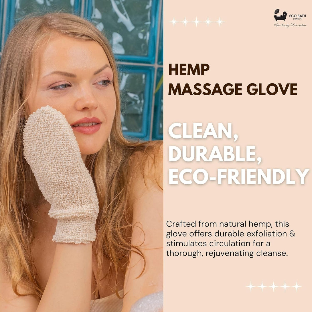 Flax Massage Gloves – Natural Exfoliating Mitts for Smooth, Radiant Skin – Sustainable and Eco-Friendly Bath Accessory