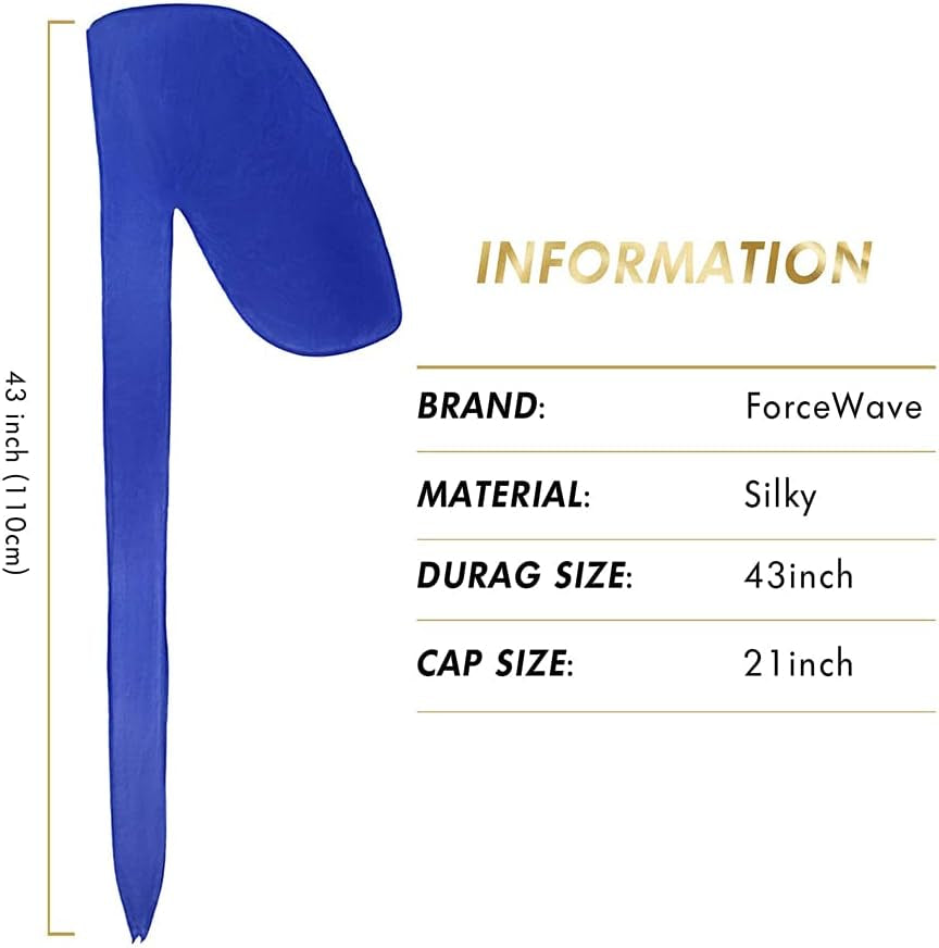 4PCS Silky Durags for Men Women 360 Waves with 1 Wave Cap, Silky Satin Durag Extra Long Tails