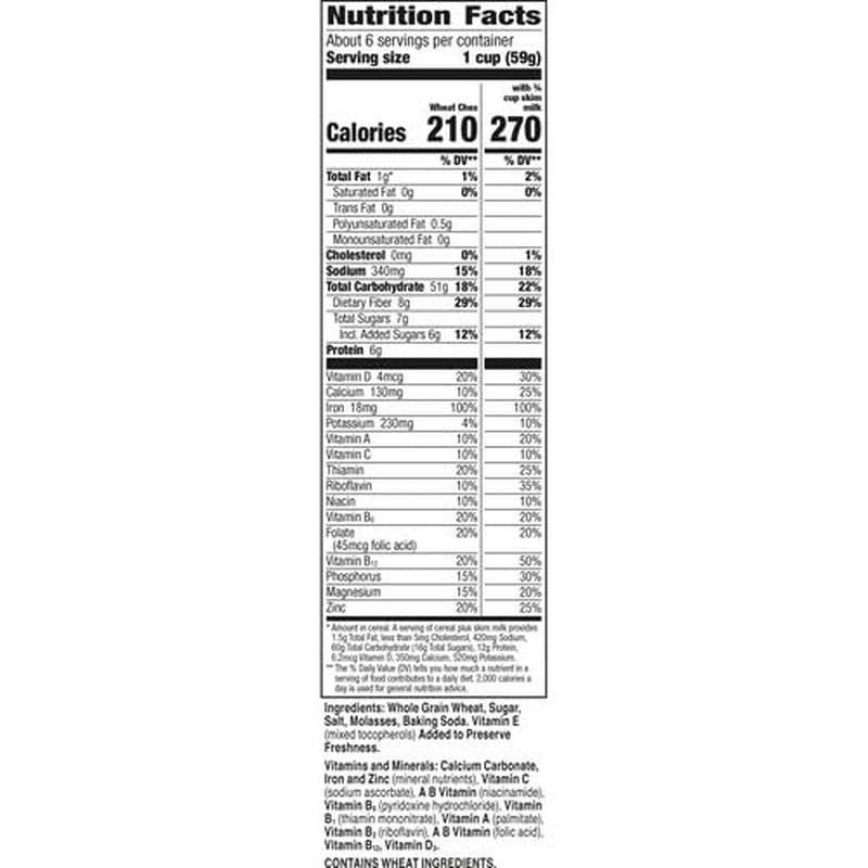 Wheat Chex Breakfast Cereal, Homemade Chex Mix Ingredient, 14 Oz