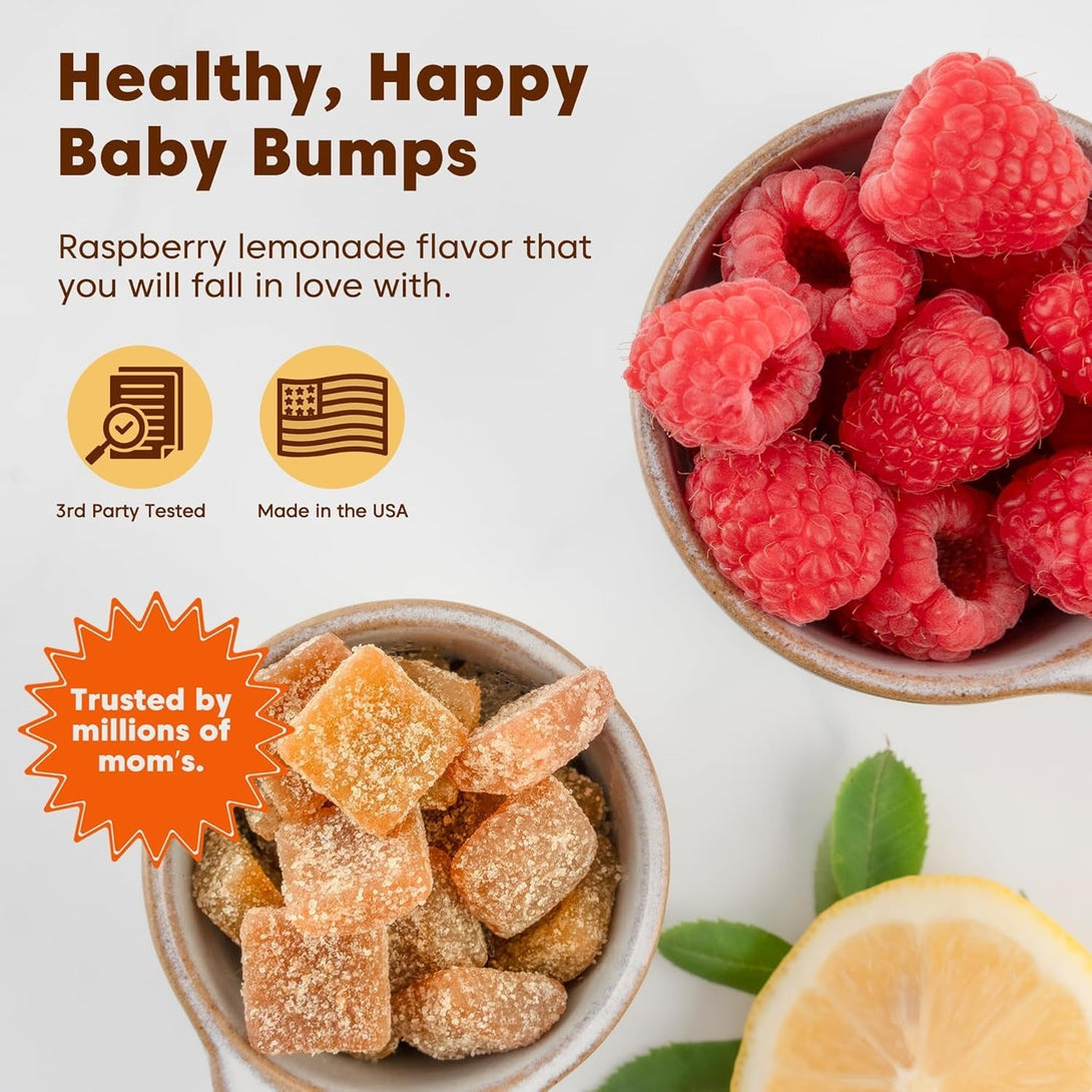 Black Girl Vitamins - Prenatal Gummies for Women, Vitamin with Folate and Choline, for Bone Health Support, Gluten-Free, (Raspberry-Lemonade), 60Ct