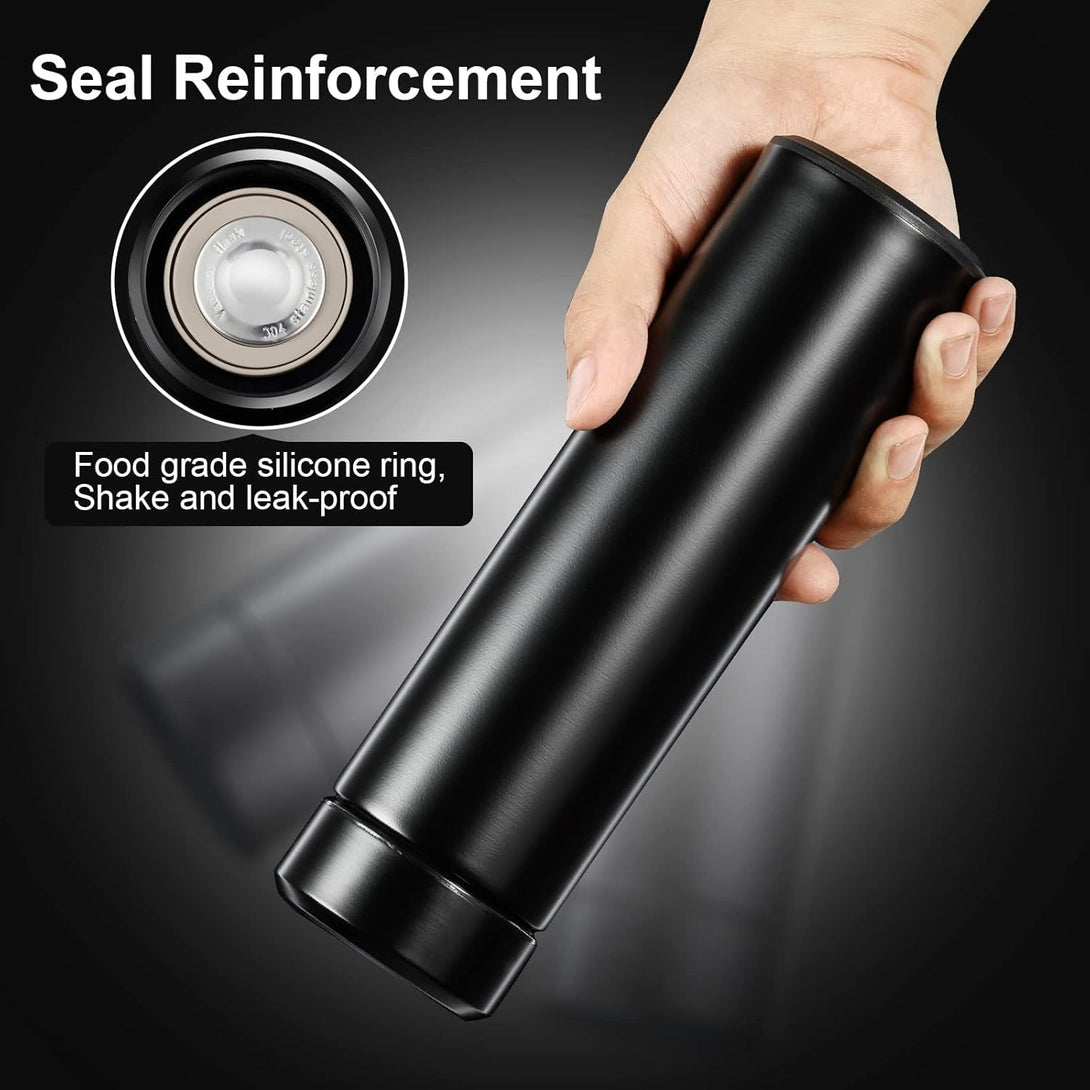 PARACITY Insulated Water Bottle, 17 Oz Stainless Steel Water Bottles, Double Wall Vacuum Hot Drinks Thermo, Metal Water Bottle Keeps Hot for 12 Hrs, Cold for 24 Hrs, for Coffee, Tea