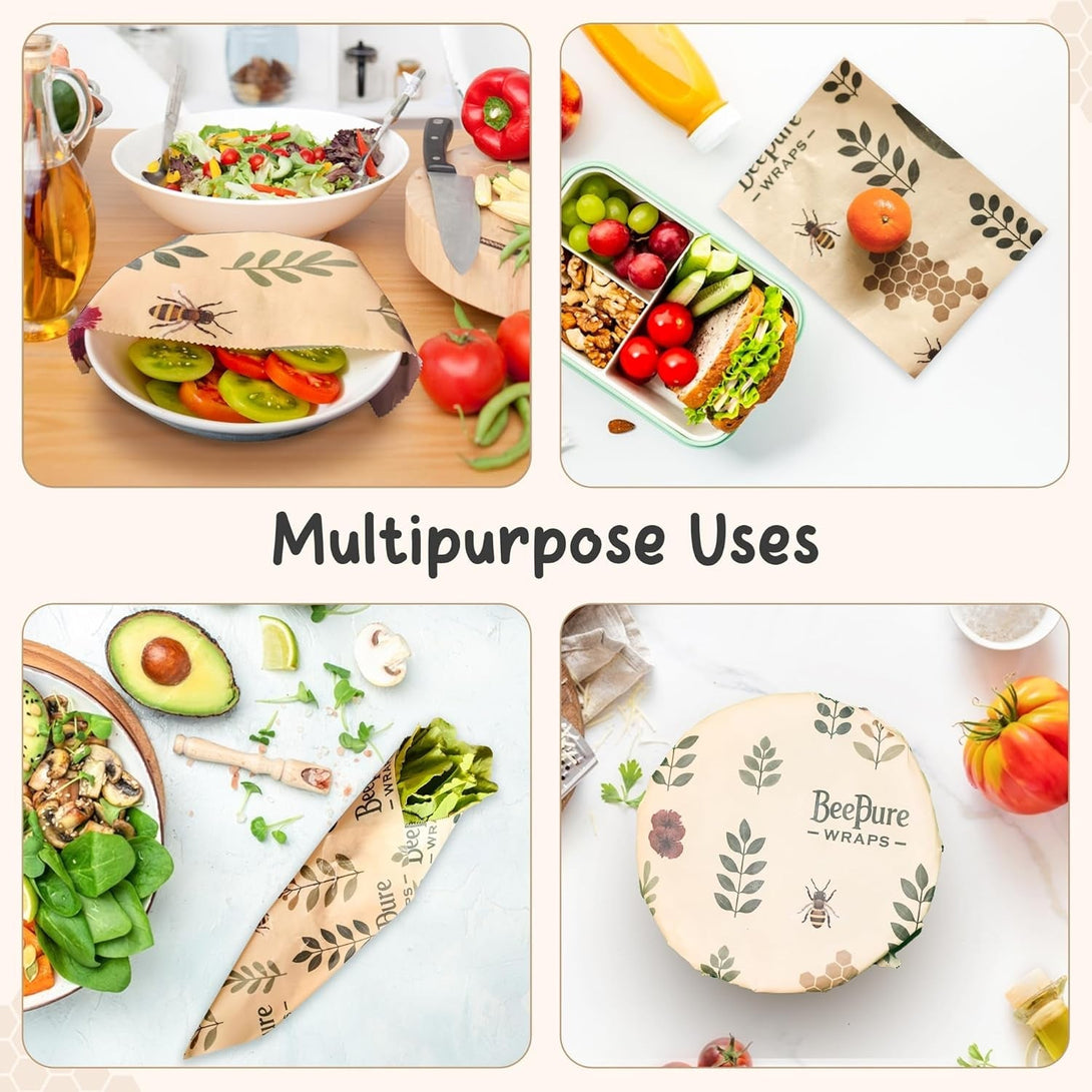 Beeswax Food Wrap Roll (15"X80") – Reusable & Sustainable Eco-Friendly Food Storage Alternative to Plastic