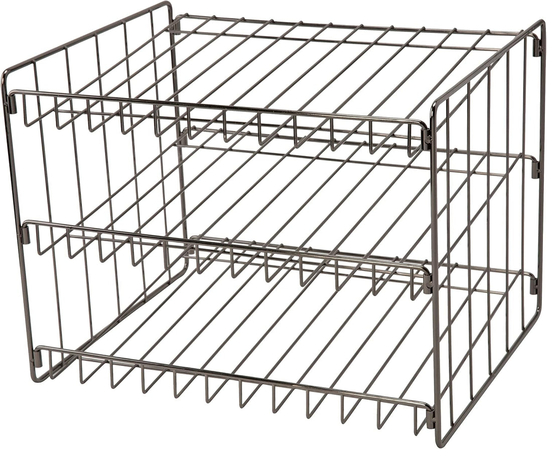 Kitchen Details 3 Tier Can Organizer | Canned Food Storage Rack | Kitchen Cabinet and Pantry Organization | Holds 36 Cans | Space Saving | Onyx