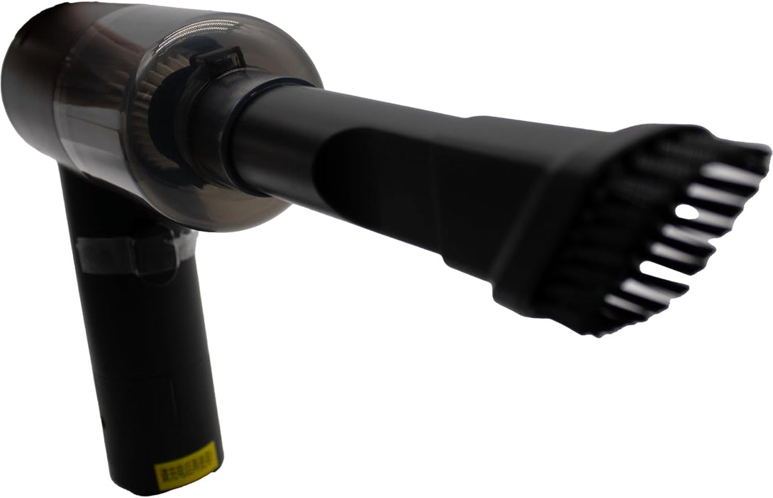 Jaspertronics™ Cordless Rechargeable 2 Speed Mini Vacuum & Dust Blower, Lightweight Handheld Cleaner W/Strong 16000 PA Suction, 0.12L Dust Cap, for Home, Office, Car, and Electronics - 6 Attachments!