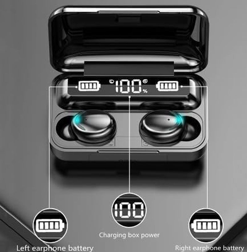 Wireless Earbuds, Earphones Bluetooth 5.3, Touch Control Noise Reduction Headphones for Work/Sport,Hifi Digital LED Display Charging Case, IP7 Waterproof Mini Ear Buds