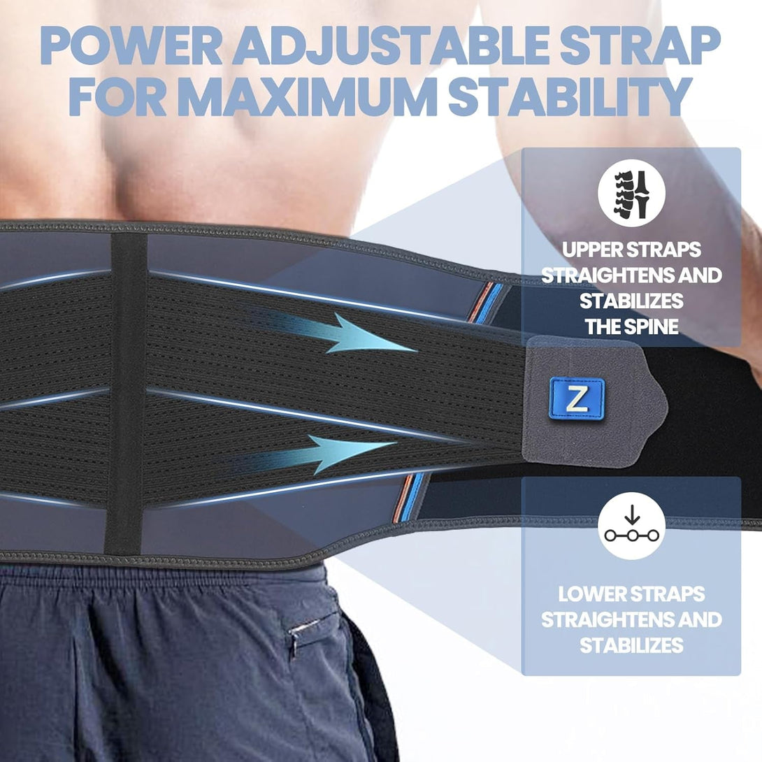 Back Brace Lower Back Pain Relief & Posture Corrector Back Support Breathable Soft Mesh Design,Adjustable Lumbar Support for Men & Women Relief from Sciatica, Scoliosis, S (Waist: 21.7"-31.5")