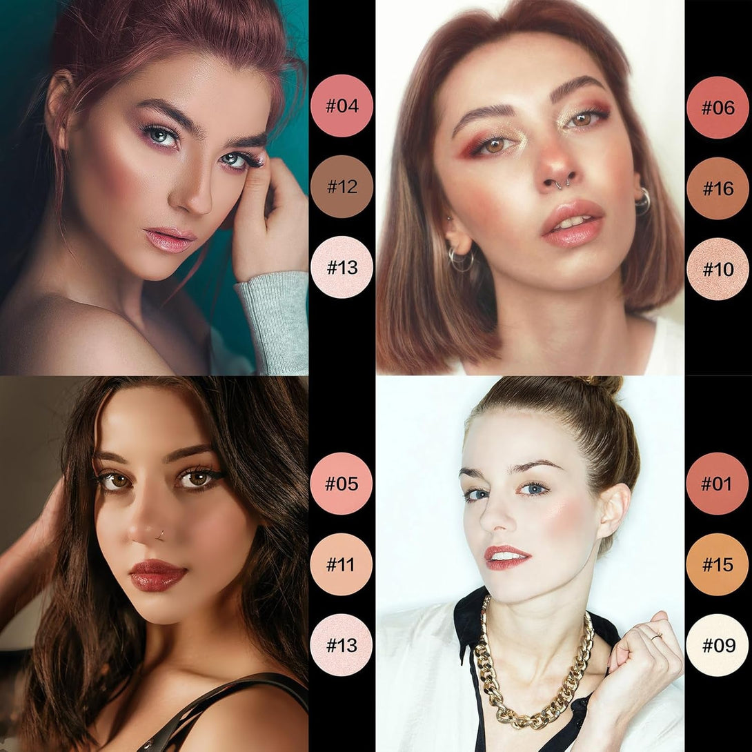 16 Colors Contour Palette Make up - Blush Highlighters Bronzer Powder All in One Makeup Palettes Contour Kit - Face Cosmetics Gifts for Women Beauty for Festivals